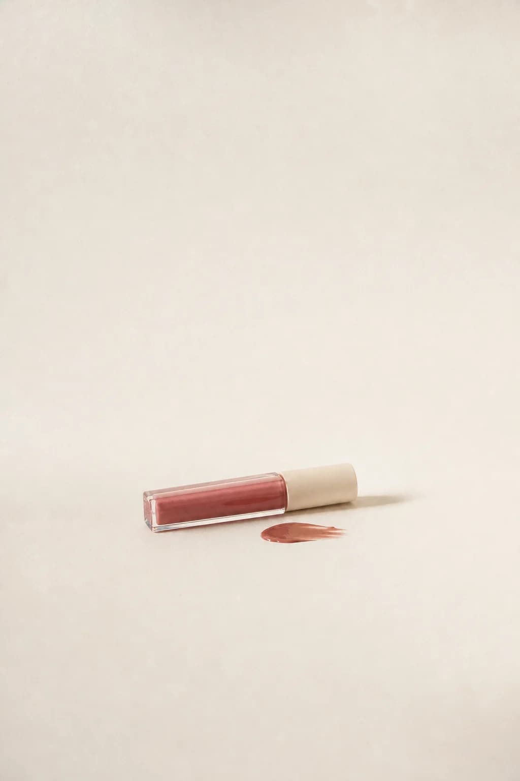 Bambi lips — sheer rose liquid lip tint with a doe-foot wand